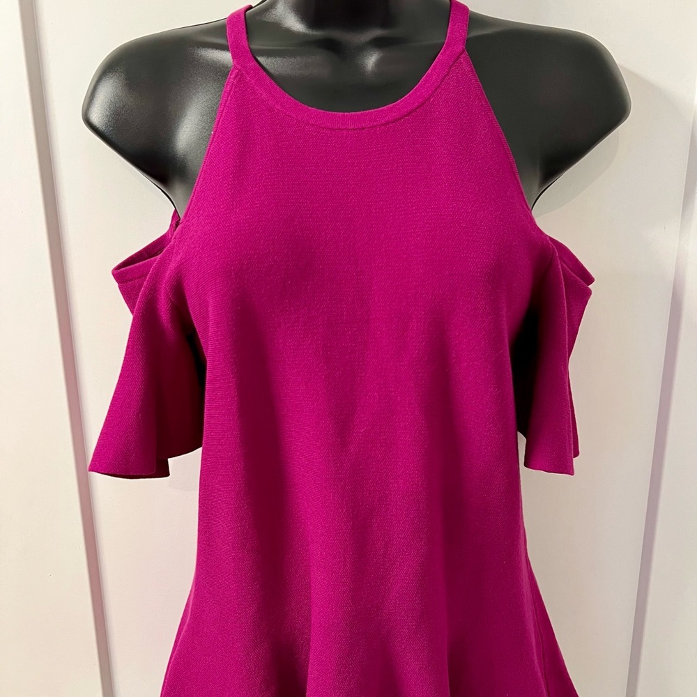Magenta Cold Shoulder Ann Taylor Top.